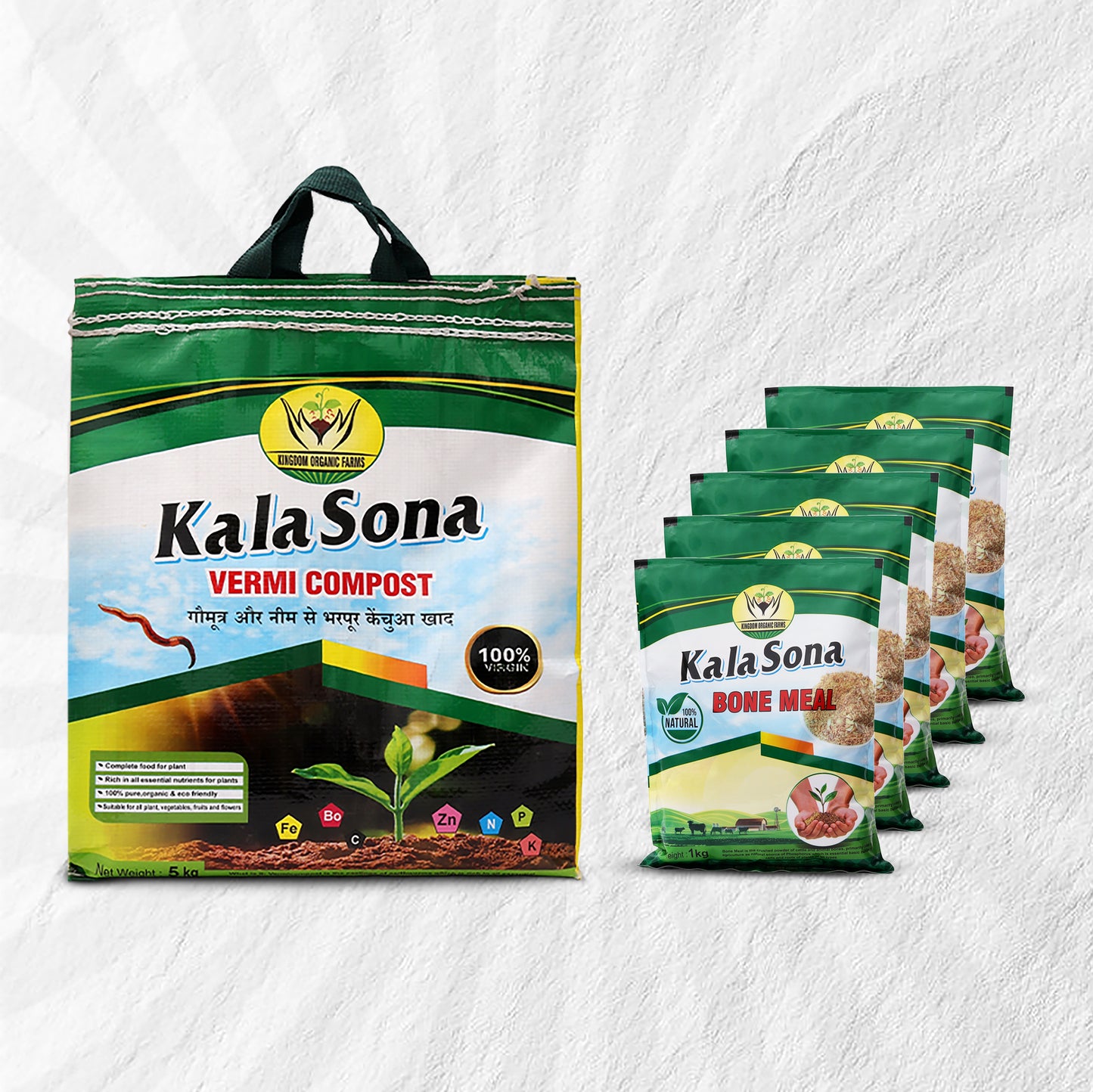 Kala Sona Fruiting combo Medim 5KG Vermicompost 5KG Bonemeal
